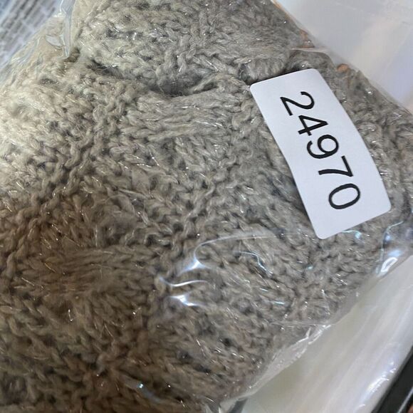 Old Navy Sweater Pullover Women 1X Plus Gray Knit Wool Short Sleeve Round Neck - Picture 9 of 9